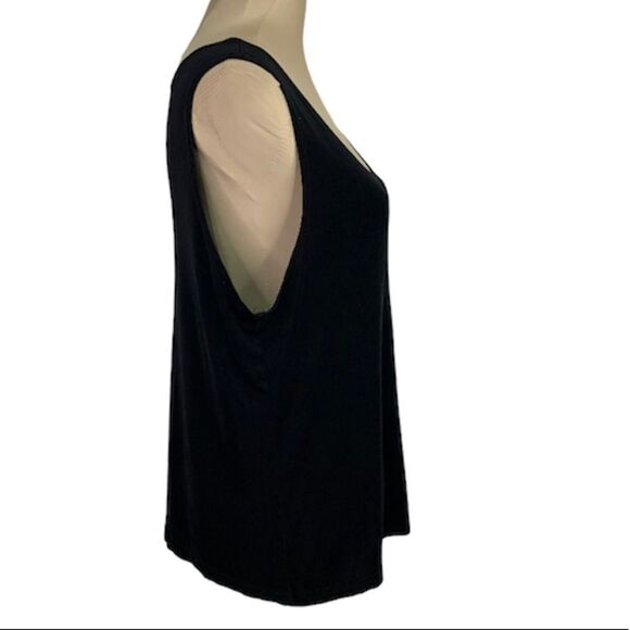 Womens Black Tank Top Size 1X Liquid Knit Mde in Heaven - Picture 5 of 9